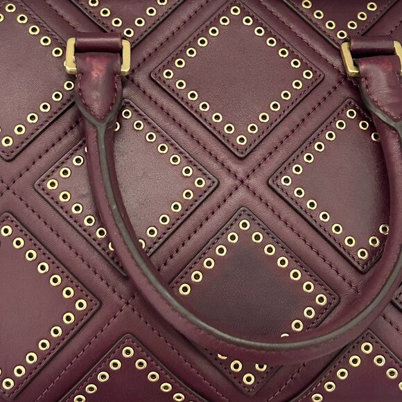Selma Medium Diamond Grommet Leather Satchel Michal Kors - Picture 2 of 10